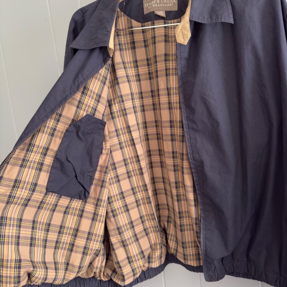Timber Creek Wrangler plaid lined jacket XL navy 90s grandpacore vintage - Picture 3 of 8